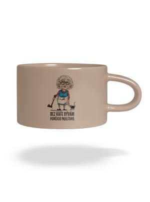 Neklidná bez kafe hrnček makronka Brown Macaron