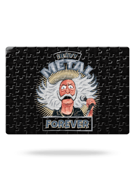 Heavy metal forever puzzle White