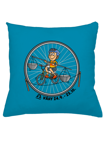 Cyklistický horoskop: Váhy vankúš Blue Turquoise