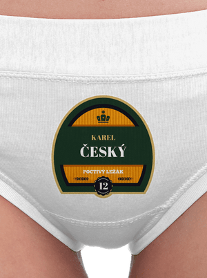 Pivná etiketa dámske nohavičky White