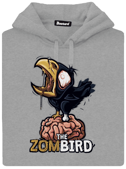 Zombird pánska mikina klokanka Light Melange