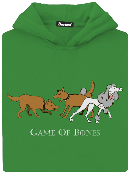 Game of Bones detská mikina klokanka Kelly Green AWD