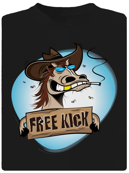 Free kick pánske športové tričko Black