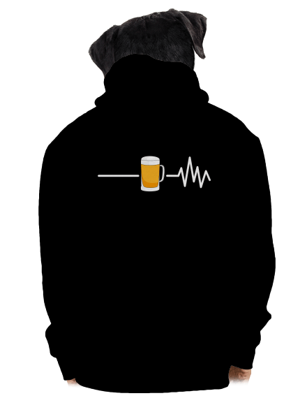 Beer help pánska mikina na zips Black