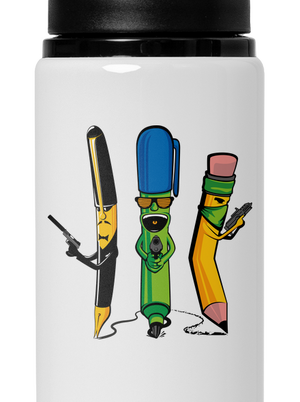 Písací gang flaša na vodu White