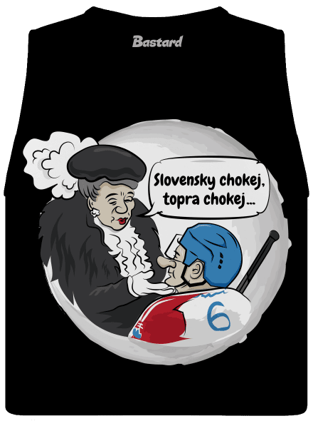 Slovenský hokej dámske tielko voľné Black