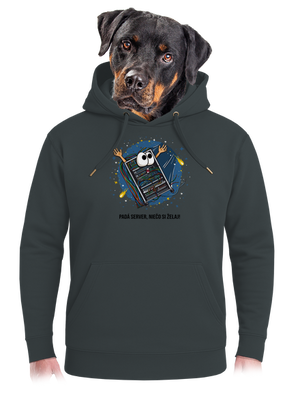 Padá server unisex mikina premium Charcoal