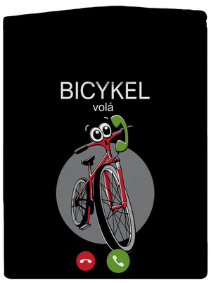 Bicykel volá pánska mikina na zips Black