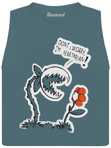 Vegetarián dámske tielko voľné Heather Deep Teal