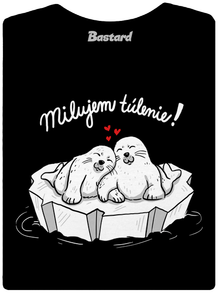 Milujem túlenie dámske tričko s lemom Black