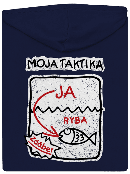 Rybárska taktika pánska mikina na zips Navy