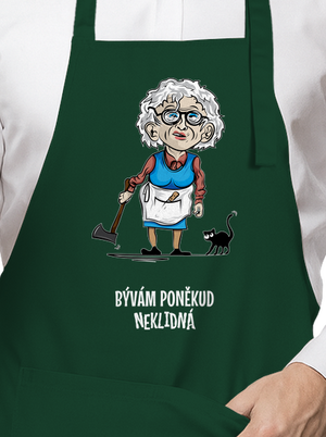 Neklidná - vlastný text zástera Bottle Green
