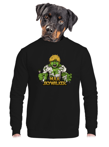 Hulk Skywalker unisex mikina bez kapucne Black
