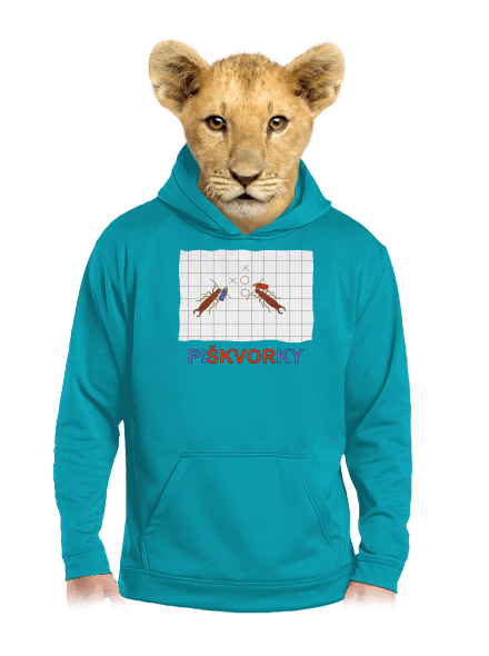 Škvorí piškvorky detská mikina klokanka Hawaiian Blue