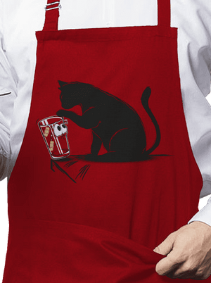 Mačka a pohár zástera Red