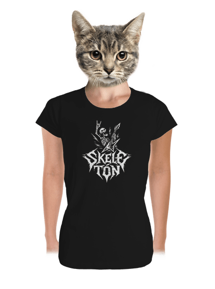 Skeletón dámske tričko prémium Black