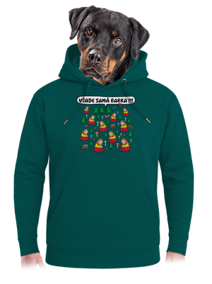 Všade samá babka unisex mikina premium Emerald Green