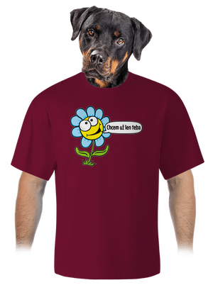 Chcem už len teba unisex tričko oversized Garnet