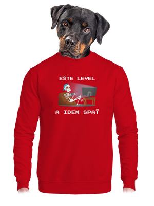 Ešte level unisex mikina bez kapucne Red