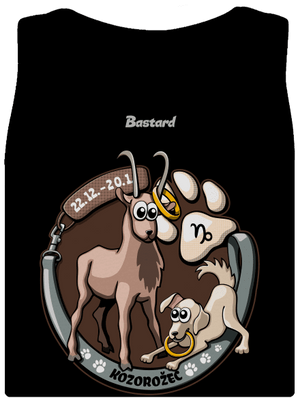 Psí horoskop: Kozorožec dámske tielko klasické Black