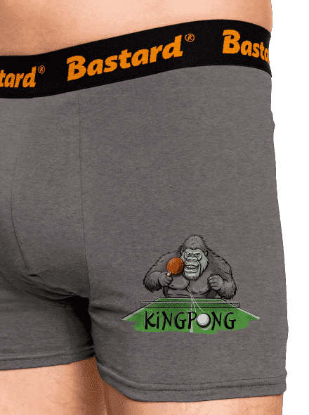 King pong boxerky Gray Melange