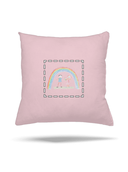 Detské kresby - Nahraj vlastnú vankúš Light Pink