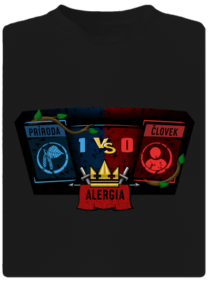 Príroda vs. človek pánske športové tričko Black