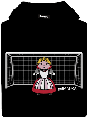 Gólmanka pánska mikina klokanka Black