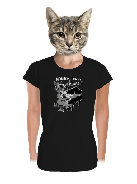 Honky donky blues dámske tričko prémium Black