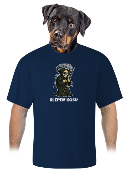 Klepem kosu unisex tričko oversized Midnight Blue
