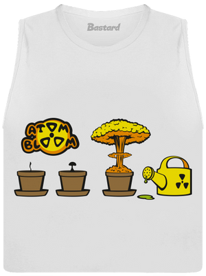 Atom bloom dámske tielko voľné White