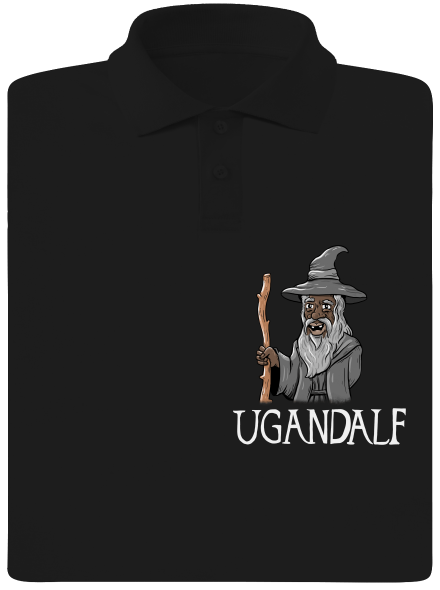 Ugandalf pánska polokošeľa Black