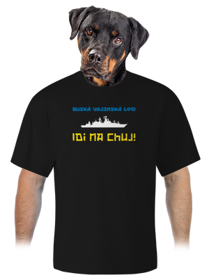 Ukrajina - Lodi idi na chuj unisex tričko oversized Black