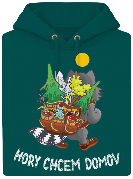 Hory chcem domov unisex mikina premium Emerald Green