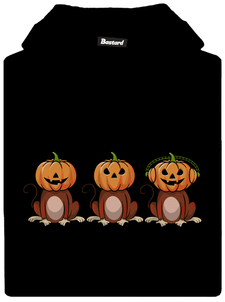 Halloween opičky detská mikina klokanka Black