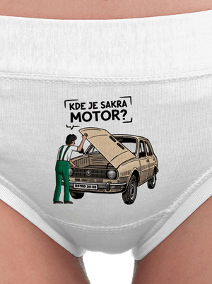 Kde je motor? dámske nohavičky White