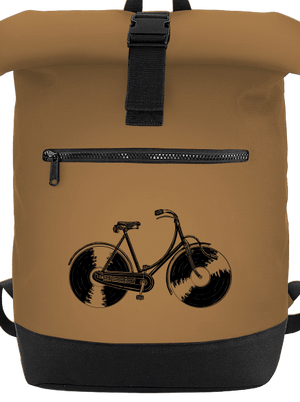 Gramofónový bicykel batoh Caramel