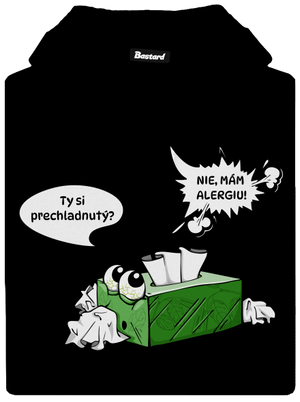 Mám alergiu pánska mikina klokanka Black