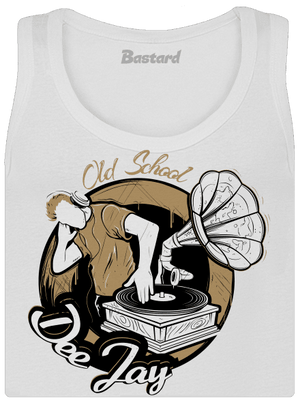 Old school DJ dámske tielko klasické White