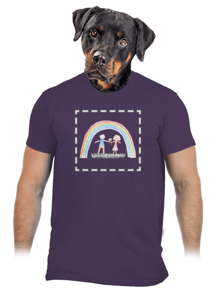 Detské kresby - Nahraj vlastnú pánske tričko Urban Purple