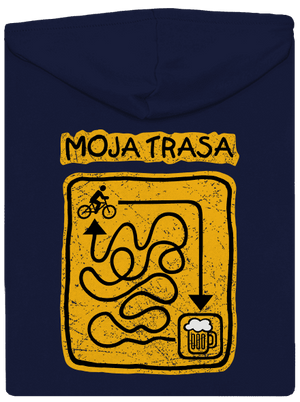 Moja trasa pánska mikina na zips Navy