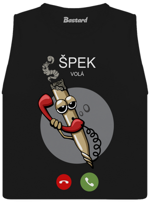 Špek volá dámske tielko voľné Black