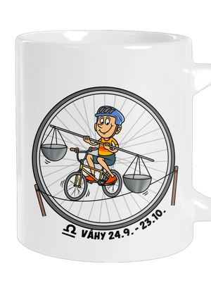 Cyklistický horoskop: Váhy veľký hrnček White