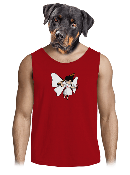 Zúbková víla pánske tielko Red