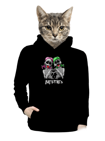 Besties dámska mikina klokanka Black