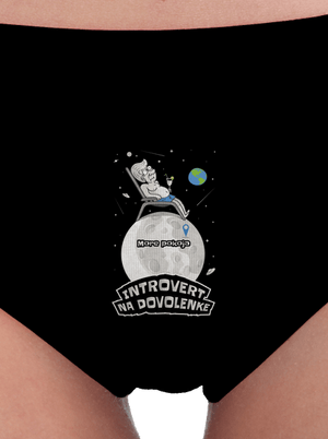 Introvert na dovolenke dámske nohavičky Black