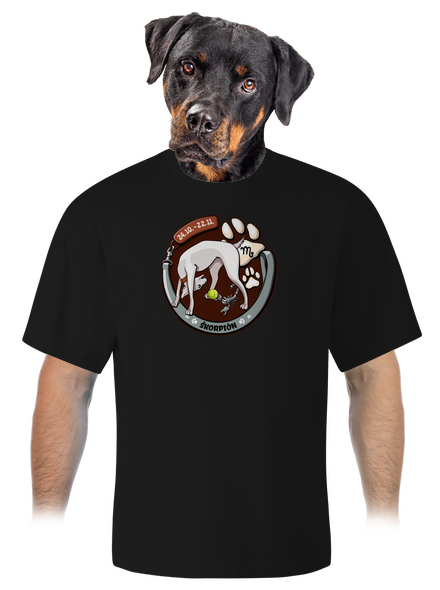 Psí horoskop: Škorpión unisex tričko oversized Black