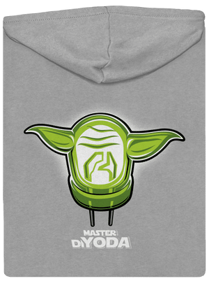 Mistr DiYoda pánska mikina na zips Light Melange