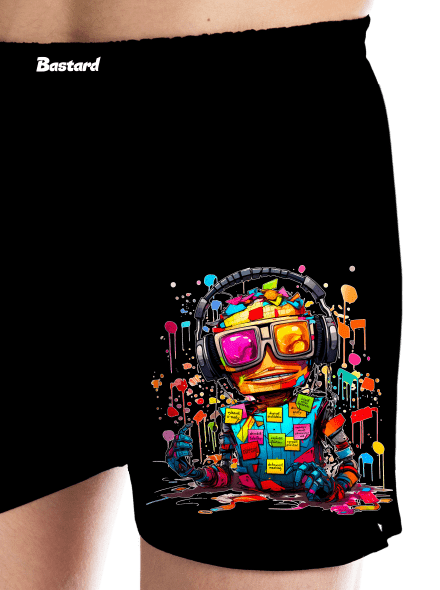 Workaholic robot pánske trenky Black
