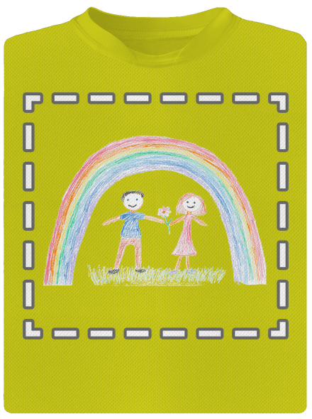 Detské kresby - Nahraj vlastnú detské športové tričko Neon Yellow